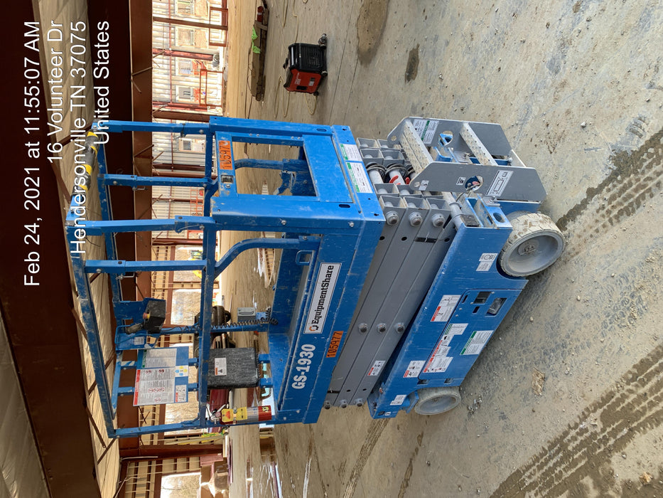 2020 Genie GS-1930 Solid Non Marking Tires, Beacon, Folding rails with half height swing gate