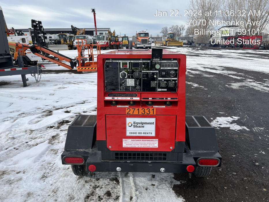 2022 Shindaiwa DGW400MDL Kubota D902 Engine, 23 HP, Dual Op Welder, Wire, Arc, Droop Stick, Tig, and CC Stick Functionality, Simulphase, 3 Phase and 1 Phase Gen Output, Single Axle NB Trlr, Slr Trckl Chrg 12V 12W, Fire Ext