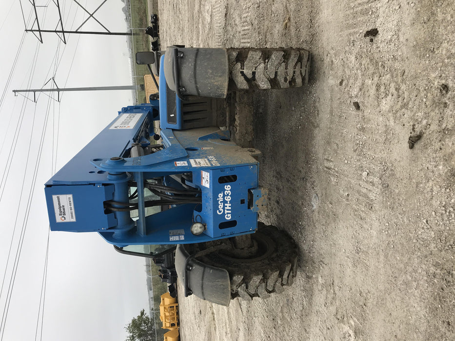2019 Genie GTH-636 Cab/Heat/AC, Solid RT Tires, LED Work Lights, Beacon 60" QA Carriage, 48" Forks