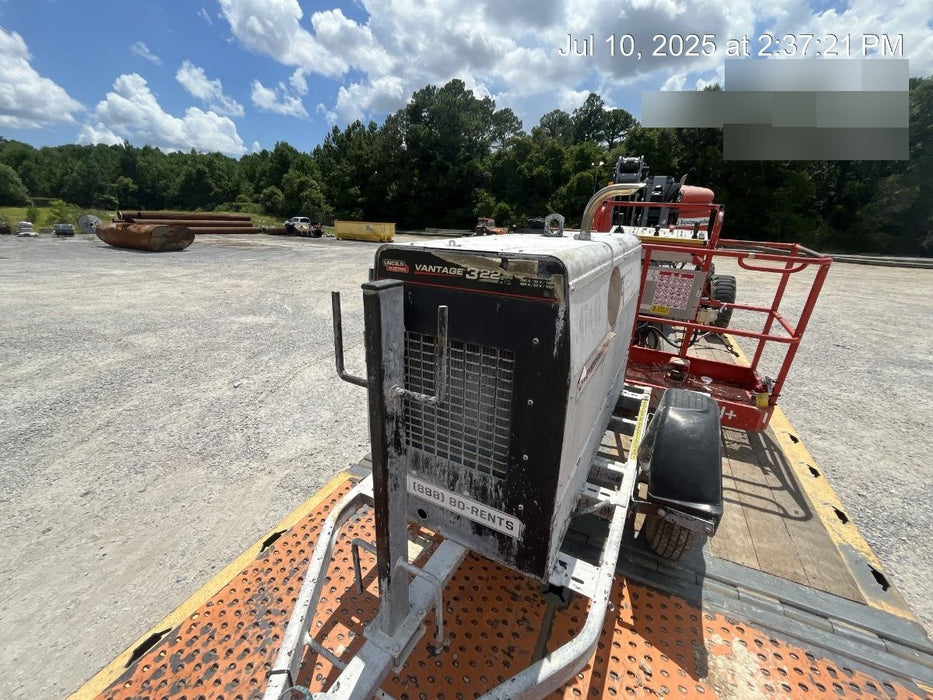 2019 Lincoln Electric Vantage 322 Ready-Pak 3, Two Wheel Trailer, Fender and Light Kit, Cable Rack