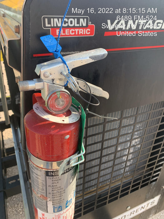 2019 Lincoln Electric Vantage 322 Ready-Pak 3, Two Wheel Trailer, Fender and Light Kit, Cable Rack