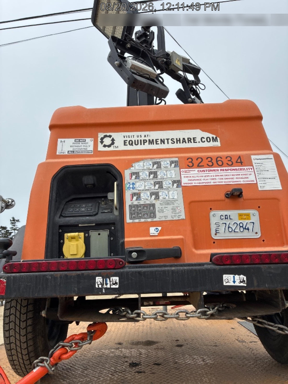 2023 Generac MLT2 Diesel, Flex Switch 120V Input, Powerzone Controller, (4) 320W LED Lights, 4kW Generator, 39.9 Gal Fuel Tank, 2" Ball, T3