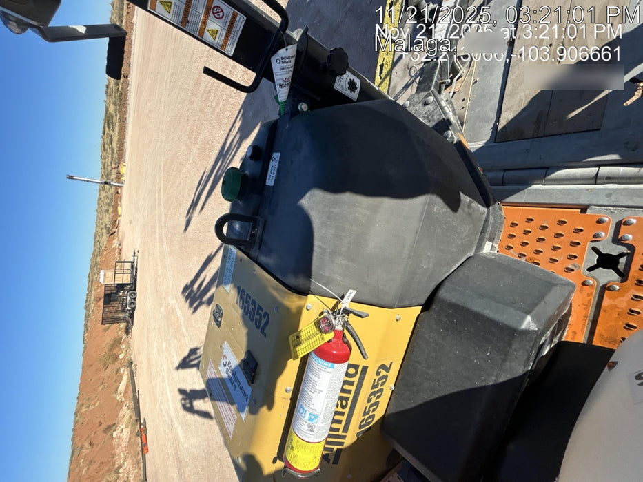 2021 Allmand NLV3GR (4) LED Light Fixture 350W, 23' Vertical Mast, 3kW Prime, Towable, Deep Sea L401, Leveling Jacks, Yanmar T4F 5.8hp