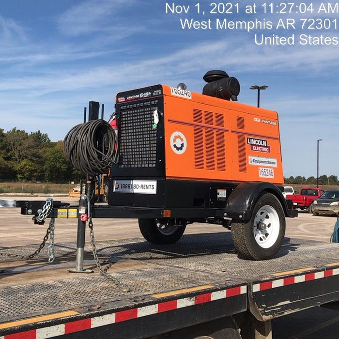 2021 Lincoln Electric Vantage 549X Ready Pak 3, ORANGE (includes trailer, cable rack, fender light kit)