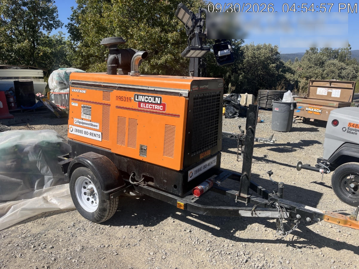 2021 Lincoln Electric Vantage 549X Ready Pak 3, ORANGE (includes trailer, cable rack, fender light kit)