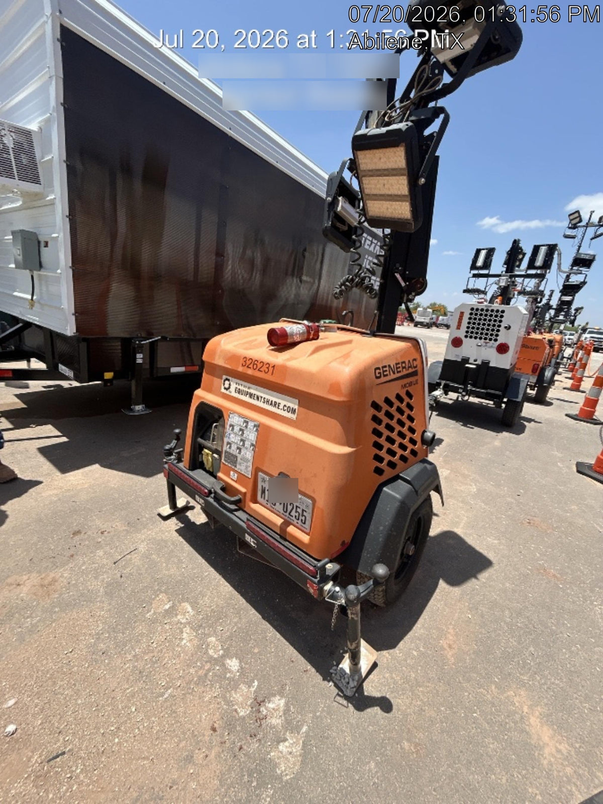 2023 Generac MLT2 Diesel, Flex Switch 120V Input, Powerzone Controller, (4) 320W LED Lights, 4kW Generator, 39.9 Gal Fuel Tank, 2" Ball, T3