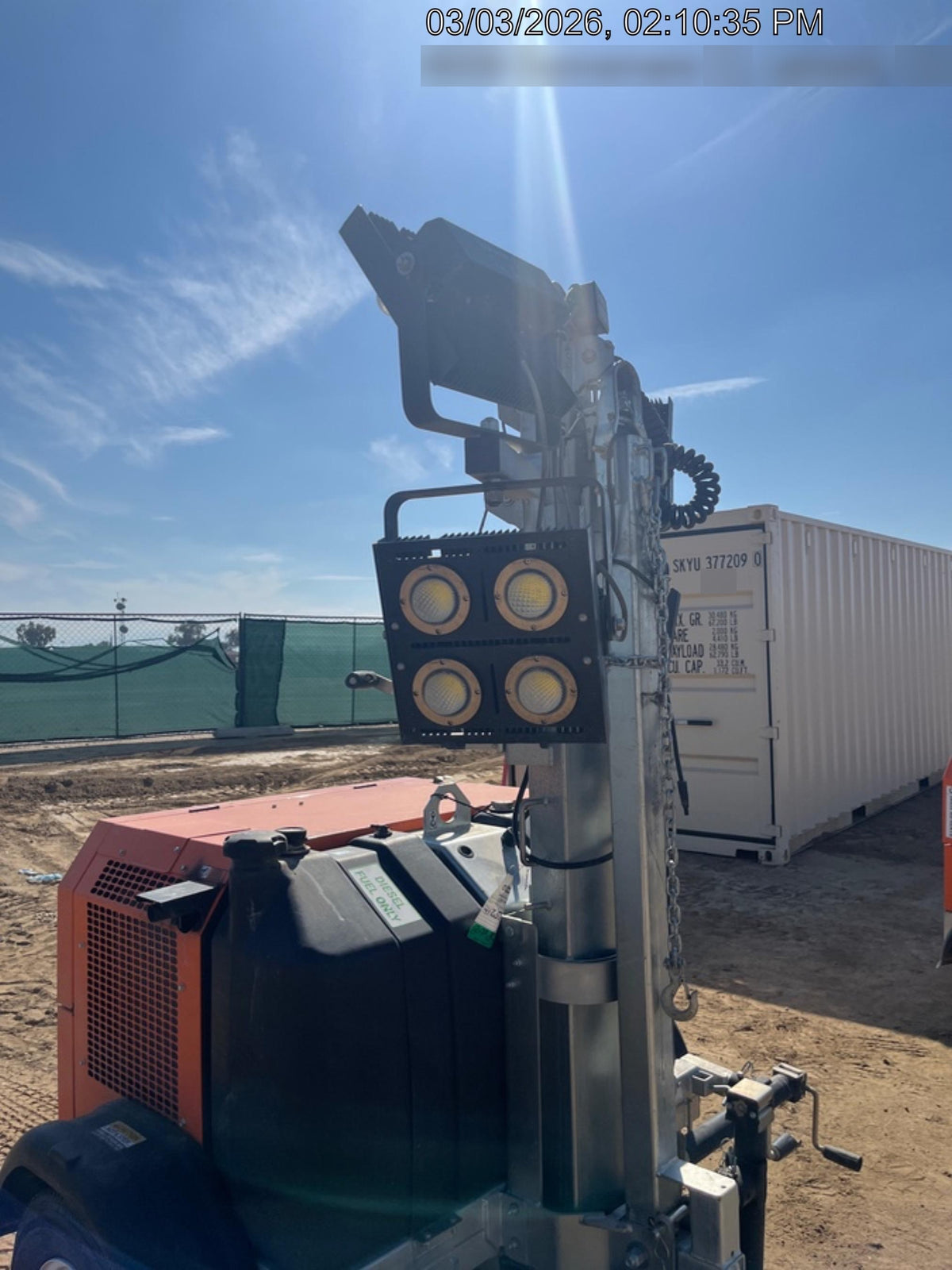 2024 Wanco WLTT-4MM4K Diesel, Deep Sea Controller, Shore Power Plug, Auto Start, (4) 350W LED Floodlights, 4kW Generator, 60 Gal Fuel Tank, 2" Ball, T3