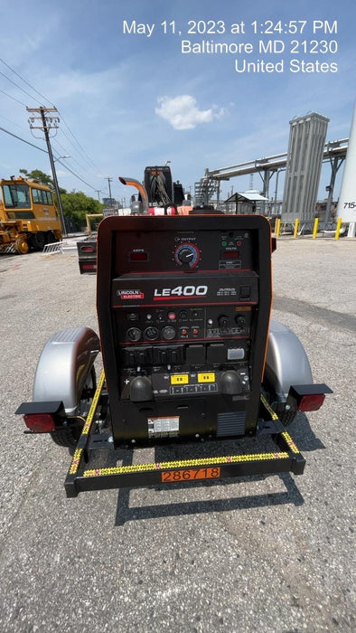 2022 Lincoln Electric LE400 Kubota V1505, Trlr, Cable Rack, Light Kit, ES Decals, T3