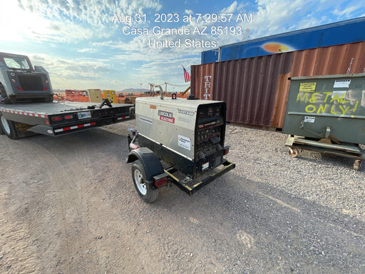 2019 Lincoln Electric Vantage 322 Welder Ready-Pak 3, Two wheel trailer, Fender and Light kit, Cable Rack