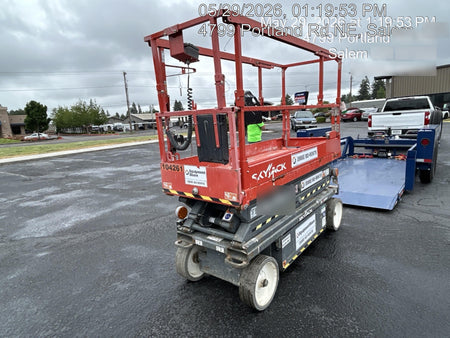 2020 Skyjack SJIII-3220 Solid NM Tires, Half height spring hinged entry gate, Dual Beacons, 6' Powered Extension Deck