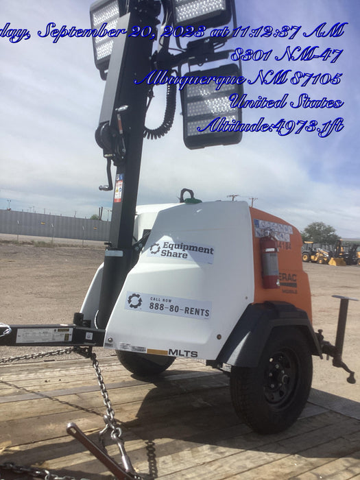 2023 Generac MLT2 Diesel, Flex Switch 120V Input, Powerzone Controller, (4) 320W LED Lights, 4kW Generator, 39.9 Gal Fuel Tank, 2" Ball, T3