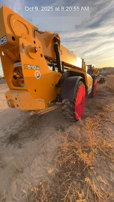 2019 JCB 510-56 Canopy, 74 HP, Solid Tires, STD Worklight, Beacon, Aux Hydraulics, Lifting Eye, Back up Alarm w/66" Carriage/60" Forks