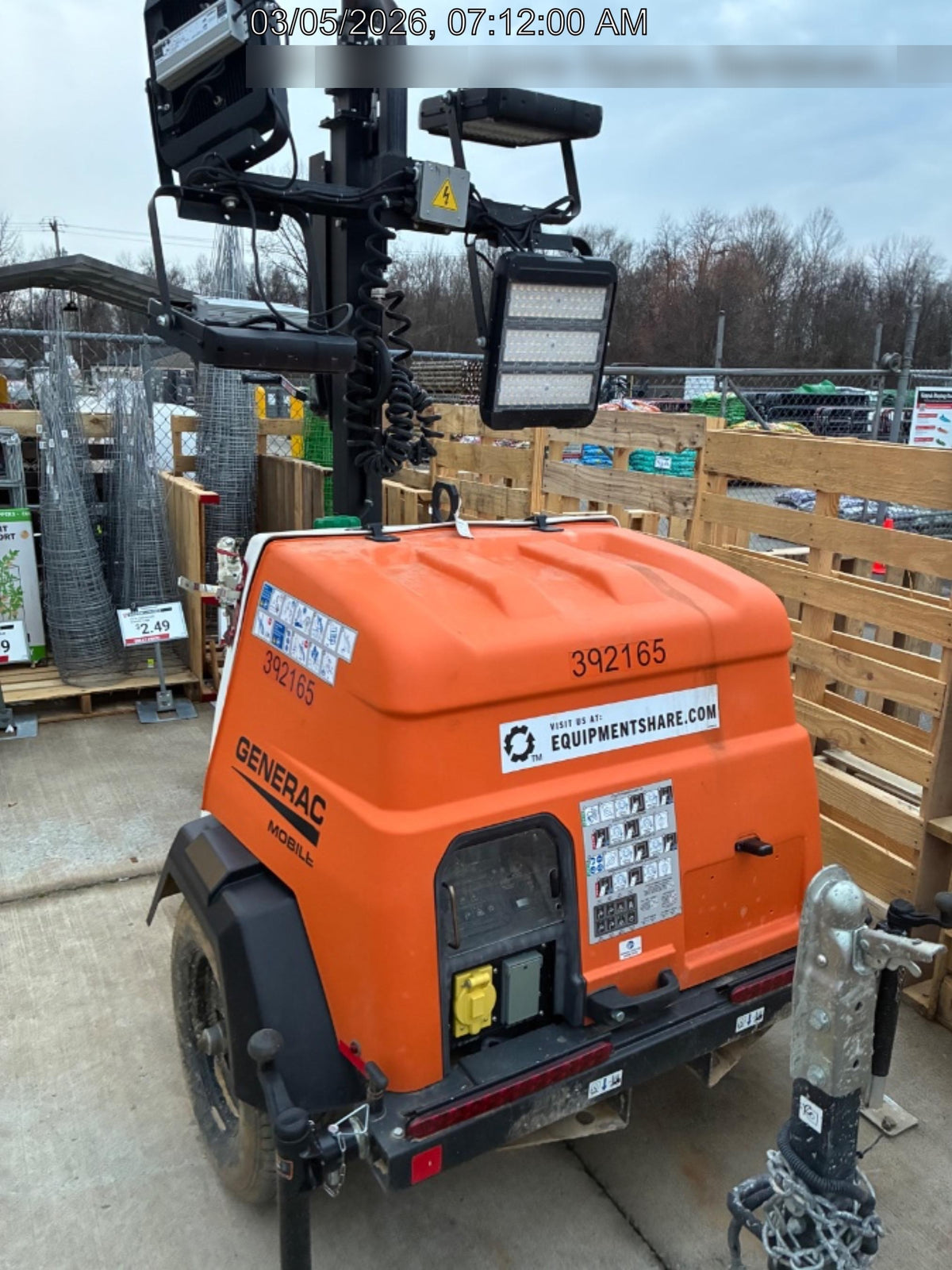 2024 Generac MLT2 Diesel, Flex Switch 120V Input, Powerzone Controller, 
(4) 320W LED Lights, 4kW Generator, 39.9 Gal Fuel Tank, 2" Ball, T3