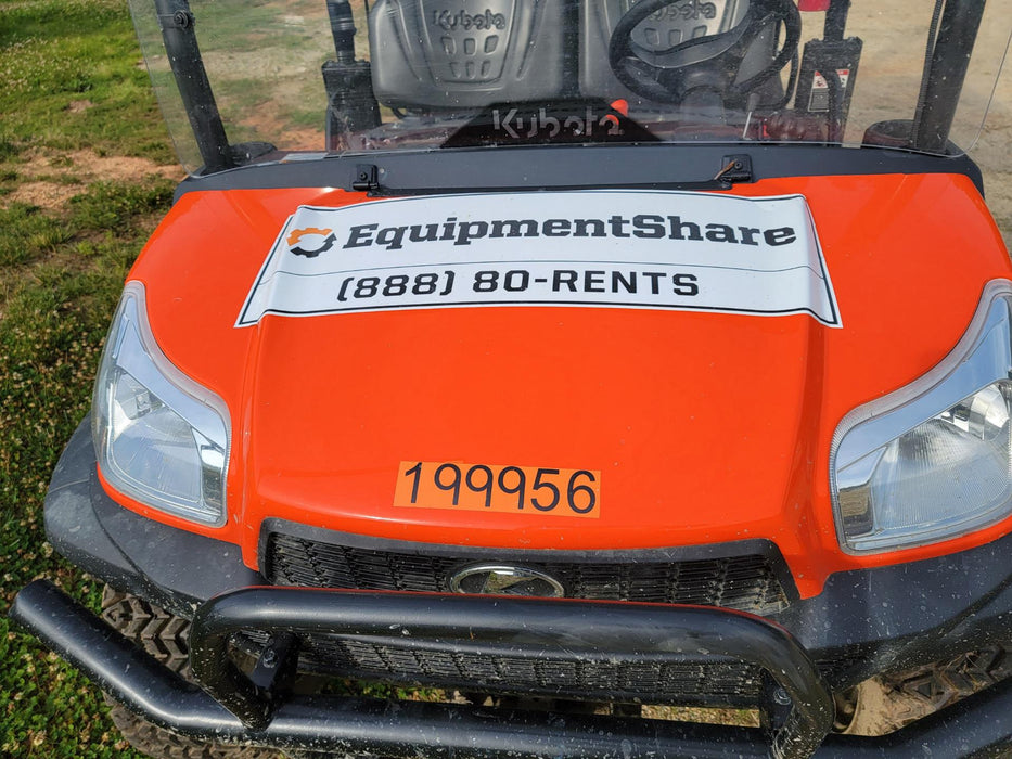 2022 Kubota RTV-X1140W-H Plastic Canopy, Windshield Acrylic Clear, LED Strobe Light, Wire Harness Kit, Back up Alarm