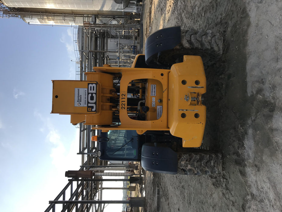 2018 JCB 510-56 JCB 510-56 Telehandler 74 HP w/CAB/HVAC, Beacon, Worklights, Aux Hydraulics, Solid Tires, 60" Carriage/Forks