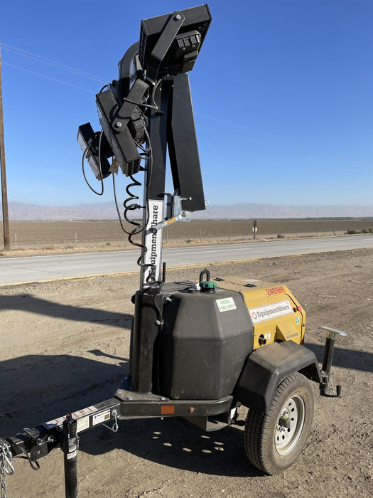 2022 Allmand NLV3GR (4) LED Light Fixture 350W, 23' Vertical Mast, 3kW Prime, Towable, ES Decals, T3