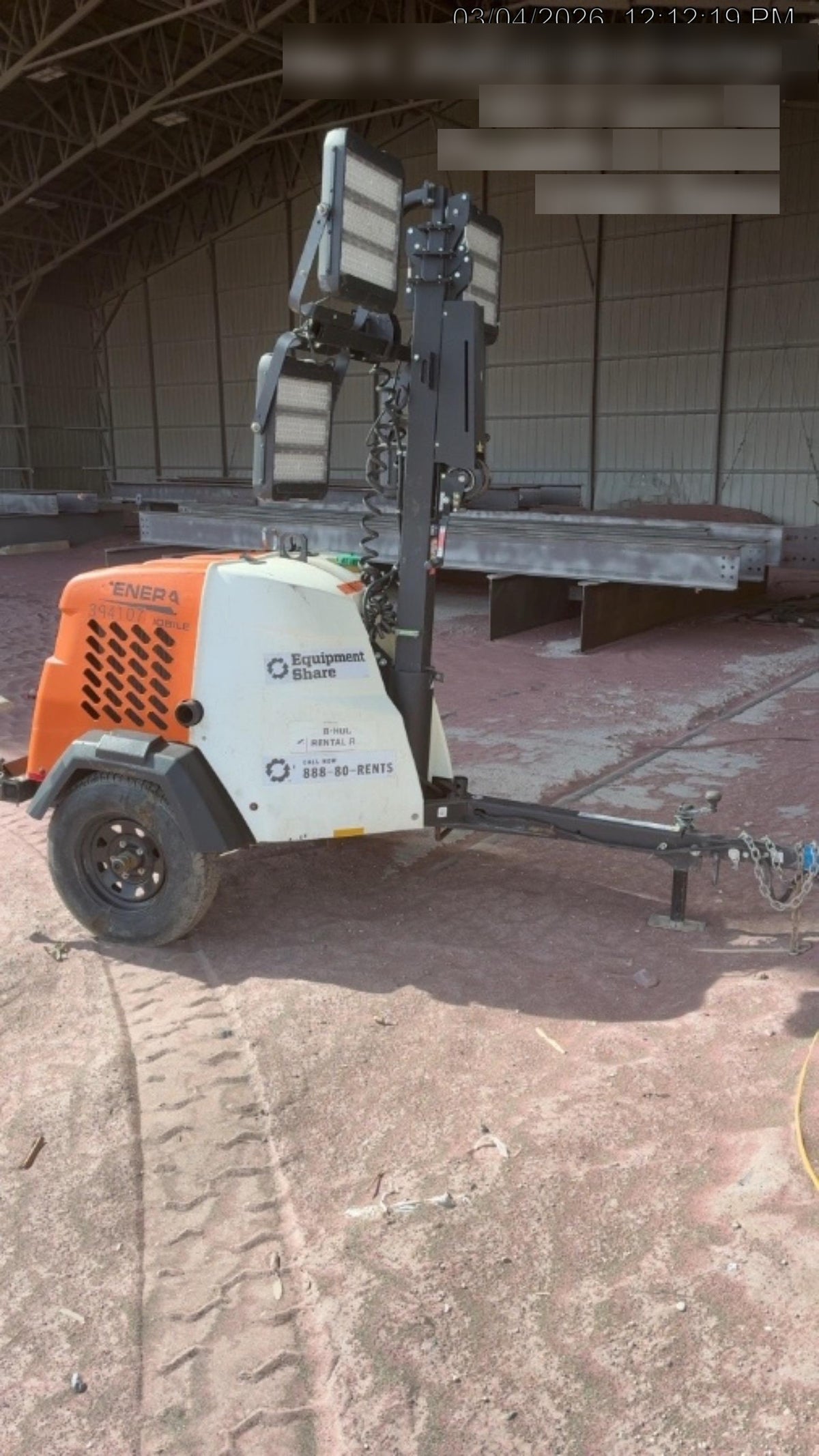 2024 Generac MLT2 Diesel, Flex Switch 120V Input, Powerzone Controller, 
(4) 320W LED Lights, 4kW Generator, 39.9 Gal Fuel Tank, 2" Ball, T3