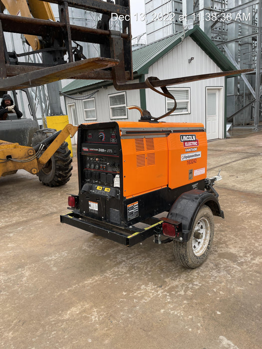 2021 Lincoln Electric Vantage 322 Vantage 322 Ready Pak 3 w/ Decals, ORANGE (includes trailer, cable rack, fender light kit) NO Telematics