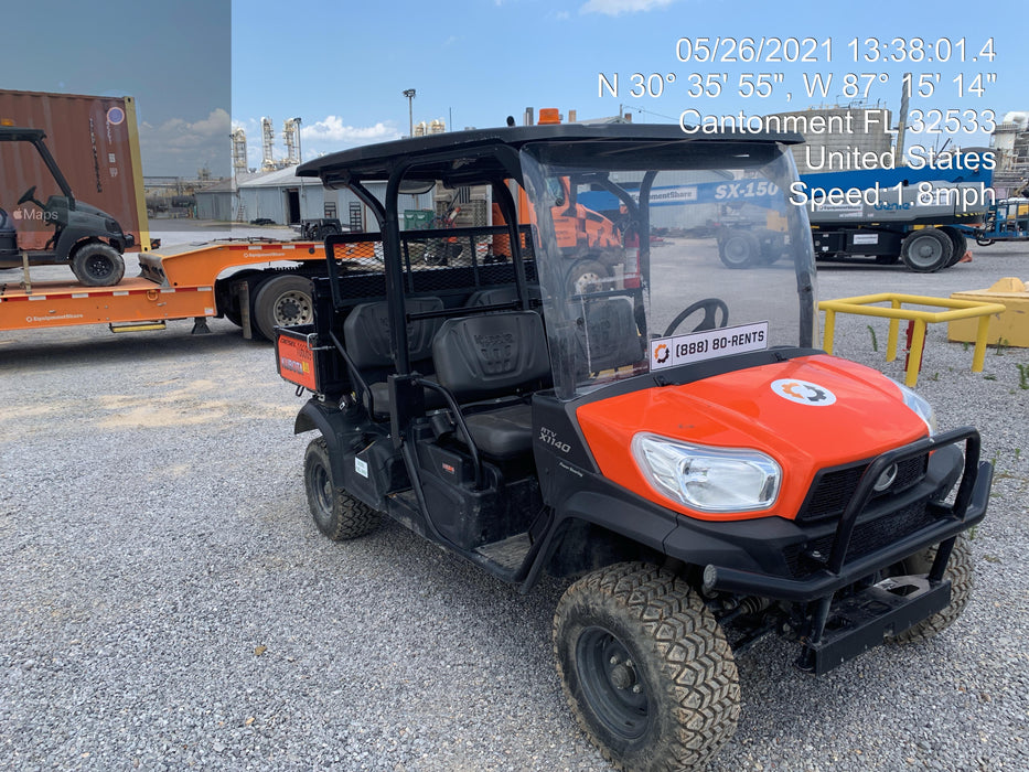 Kubota RTV-X1140W-H Canopy, 4-Seater, Diesel, Windshield Acrylic Clear, Strobe Light, Backup Alarm