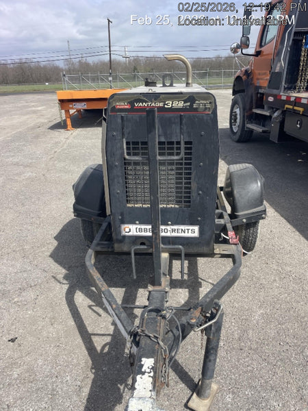 2019 Lincoln Electric Vantage 322 Ready-Pak 3, Two Wheel Trailer, Fender and Light Kit, Cable Rack