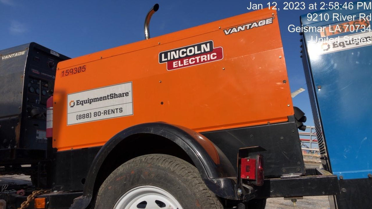 2021 Lincoln Electric Vantage 322 Vantage 322 Ready Pak 3 w/ Decals, ORANGE (includes trailer, cable rack, fender light kit) NO Telematics