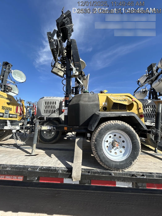 2021 Allmand NLV3GR (4) LED Light Fixture 350W, 23' Vertical Mast, 3kW Prime, Towable, Deep Sea L401, Leveling Jacks, Yanmar T4F 5.8hp