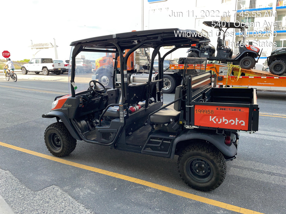 2022 Kubota RTV-X1140W-H Plastic Canopy, Windshield Acrylic Clear, LED Strobe Light, Wire Harness Kit, Back up Alarm