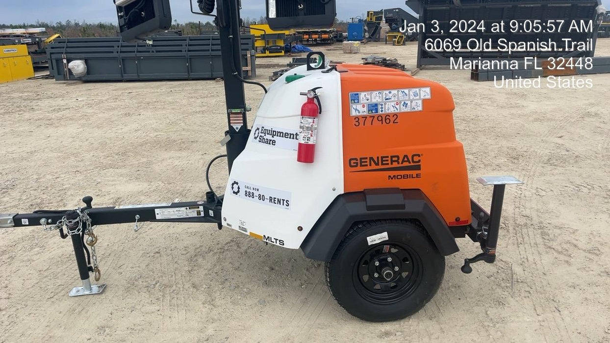 2023 Generac MLT2 Diesel, Flex Switch 120V Input, Powerzone Controller, 
(4) 320W LED Lights, 4kW Generator, 39.9 Gal Fuel Tank, 2" Ball, T3