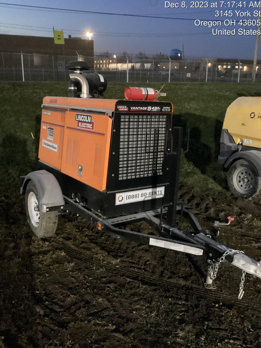 2022 Lincoln Electric Vantage 549X Crosslink Technology, Trailer Mounted, ES Decals, T3