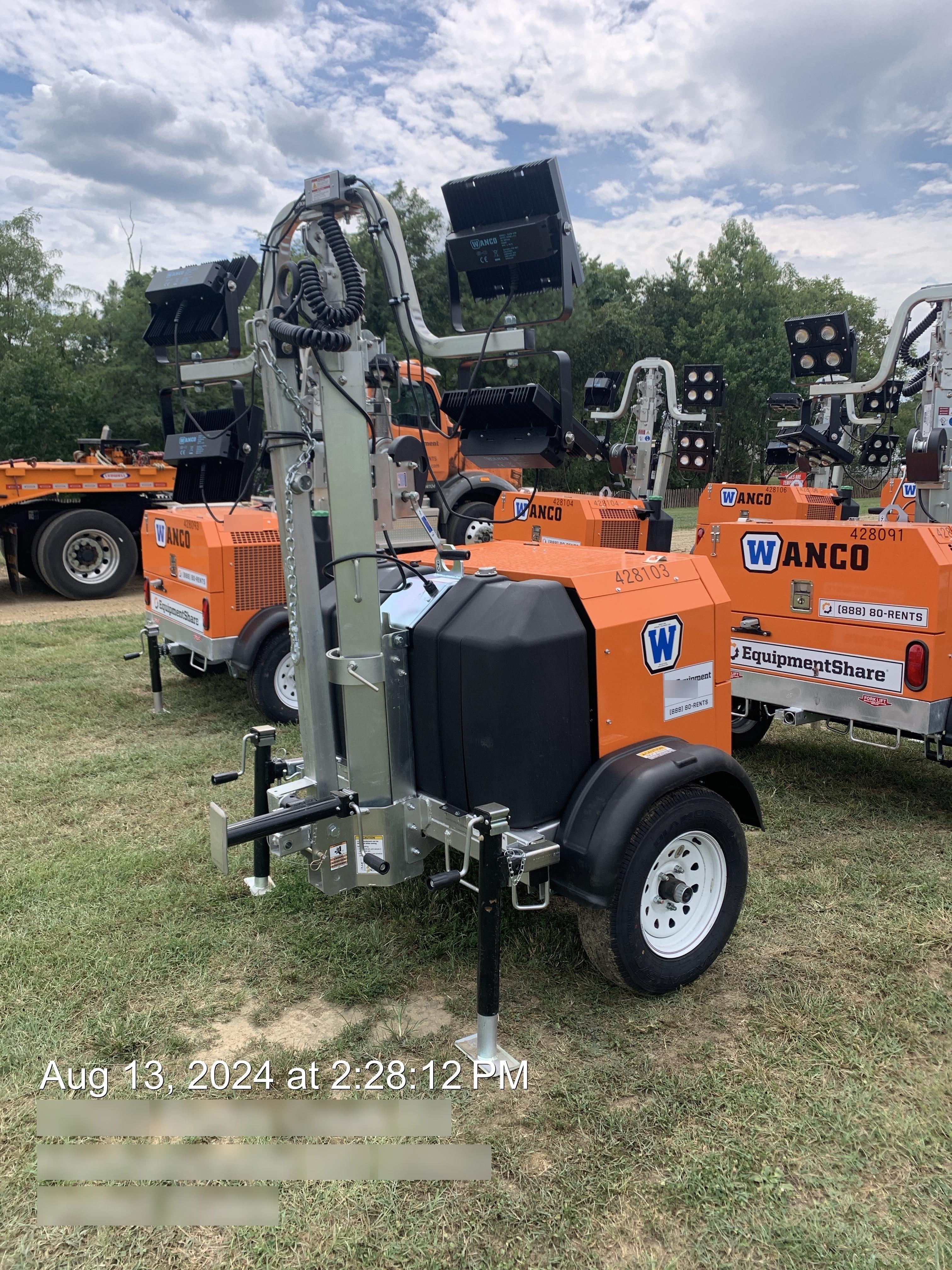 2024 Wanco WLTT-4MM4K Diesel, Deep Sea Controller, Shore Power Plug, Auto Start, (4) 350W LED Floodlights, 4kW Generator, 60 Gal Fuel Tank, 2" Ball, T3
