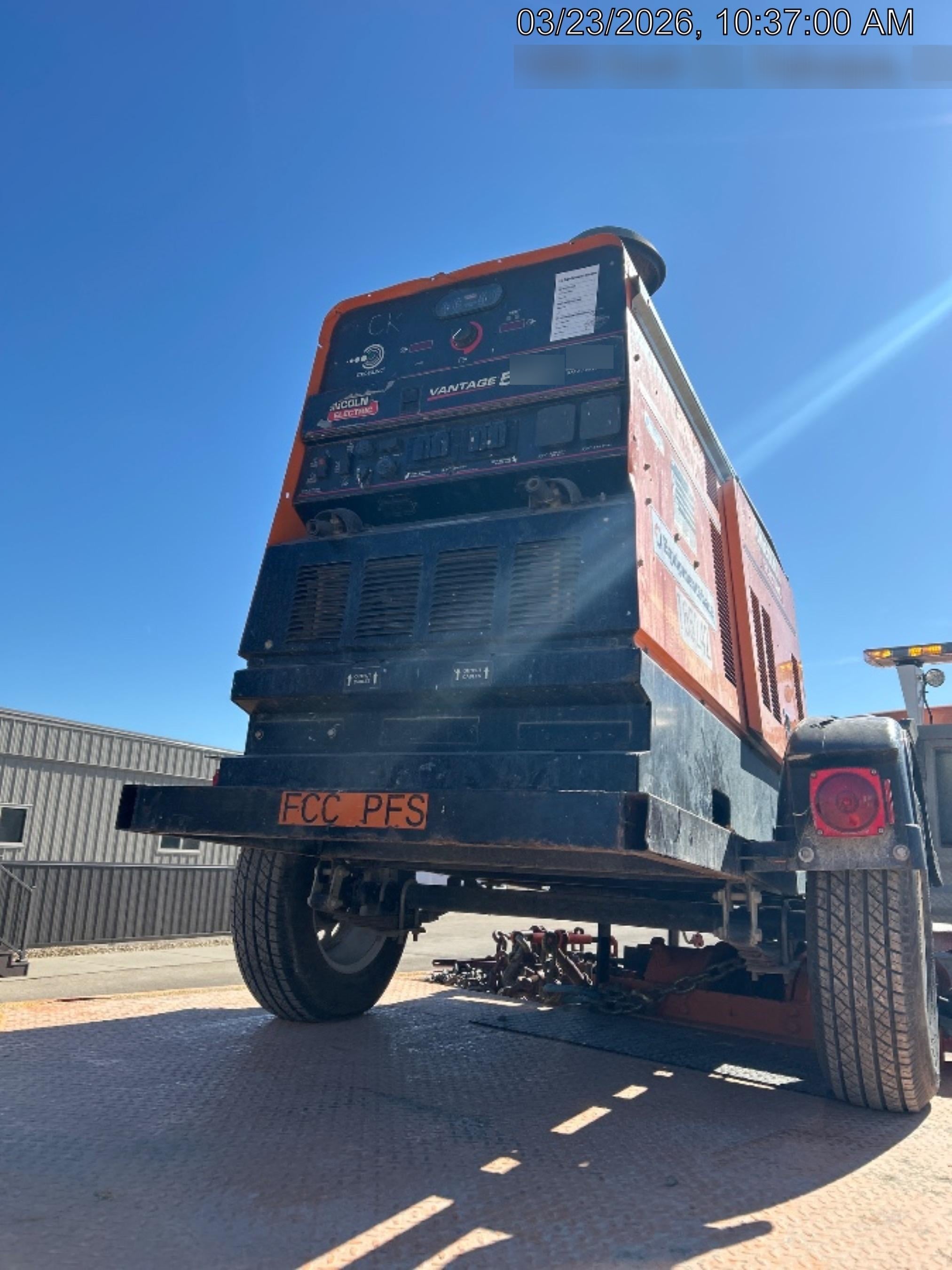 2021 Lincoln Electric Vantage 549X Ready Pak 3, ORANGE (includes trailer, cable rack, fender light kit)