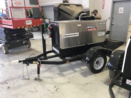 2019 Lincoln Electric Vantage 322 Ready-Pak 3, Two Wheel Trailer, Fender and Light Kit, Cable Rack