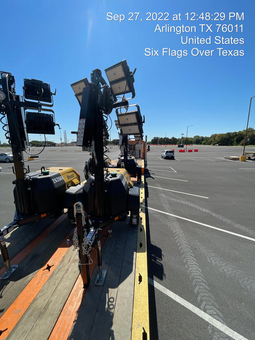 2022 Allmand NLV3GR (4) LED Light Fixture 350W, 23' Vertical Mast, 3kW Prime, Towable, ES Decals, T3