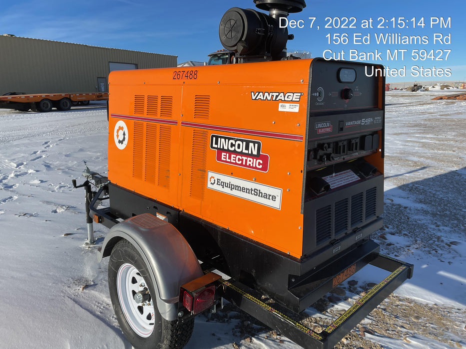 2022 Lincoln Electric Vantage 549X Crosslink Technology, Trailer Mounted, ES Decals, T3