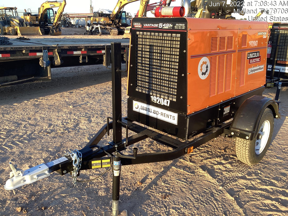 2021 Lincoln Electric Vantage 549X Ready Pak 3, ORANGE (includes trailer, cable rack, fender light kit)