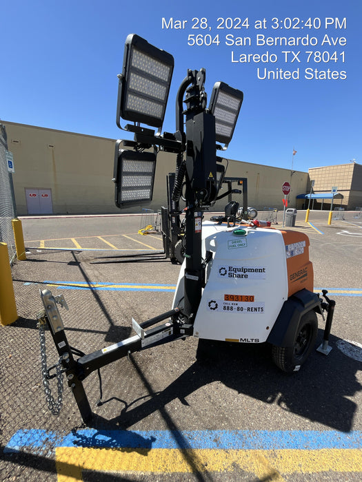 2024 Generac MLT2 Diesel, Flex Switch 120V Input, Powerzone Controller, 
(4) 320W LED Lights, 4kW Generator, 39.9 Gal Fuel Tank, 2" Ball, T3