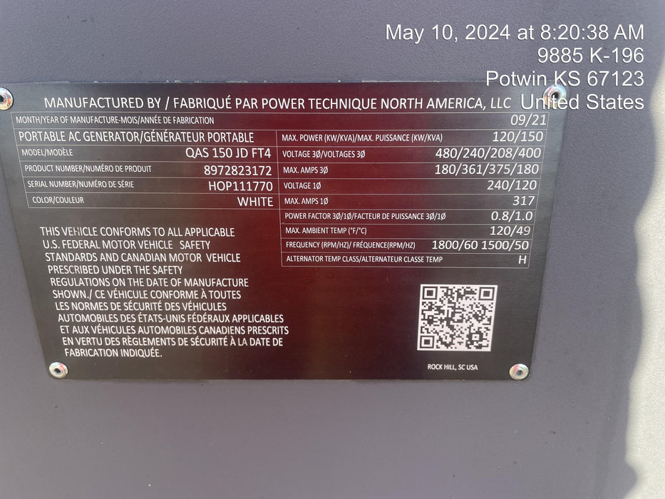 2021 ATLAS COPCO QAS150