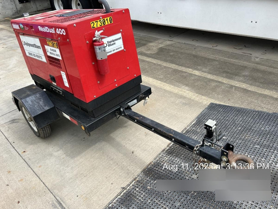 2022 Shindaiwa DGW400MDL Kubota D902 Engine, 23 HP, Dual Op Welder, Wire, Arc, Droop Stick, Tig, and CC Stick Functionality, Simulphase, 3 Phase and 1 Phase Gen Output, Single Axle NB Trlr, Slr Trckl Chrg 12V 12W, Fire Ext