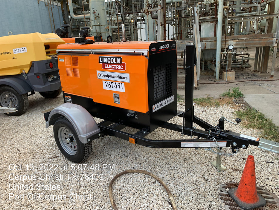 2022 Lincoln Electric LE400 Kubota V1505, Trlr, Cable Rack, Light Kit, ES Decals, T3