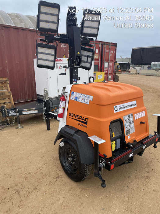 2023 Generac MLT2 Diesel, Flex Switch 120V Input, Powerzone Controller, 
(4) 320W LED Lights, 4kW Generator, 39.9 Gal Fuel Tank, 2" Ball, T3