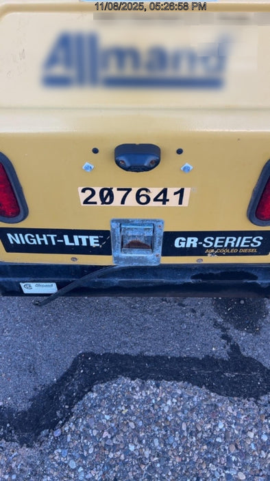 2022 Allmand NLV3GR (4) LED Light Fixture 350W, 23' Vertical Mast, 3kW Prime, Towable, Deep Sea L401, Leveling Jacks, Yanmar T4F 5.8hp