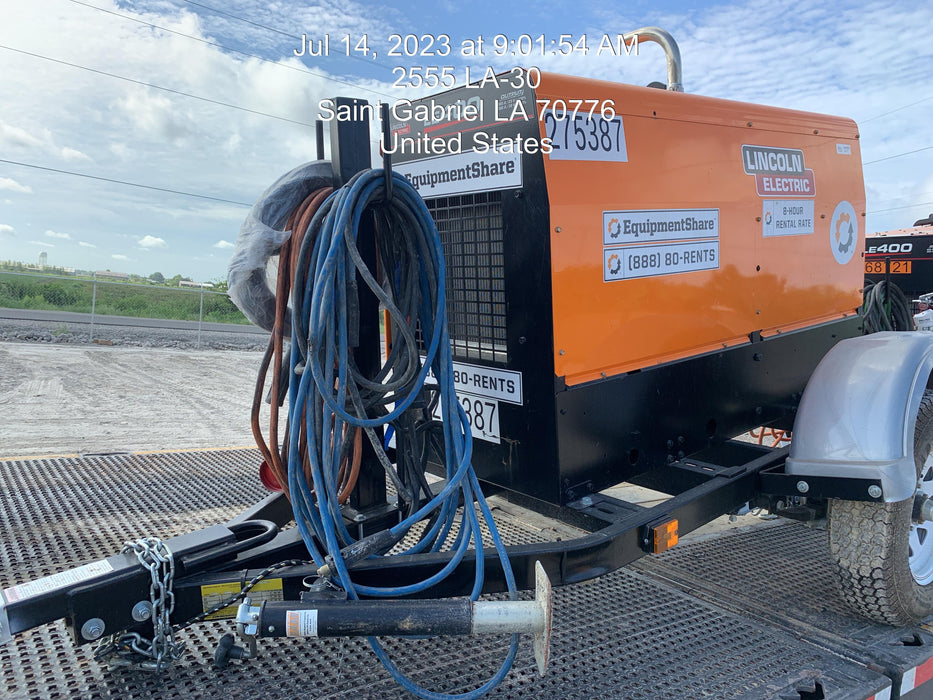 2022 Lincoln Electric LE400 Kubota V1505, Trlr, Cable Rack, Light Kit, ES Decals, T3