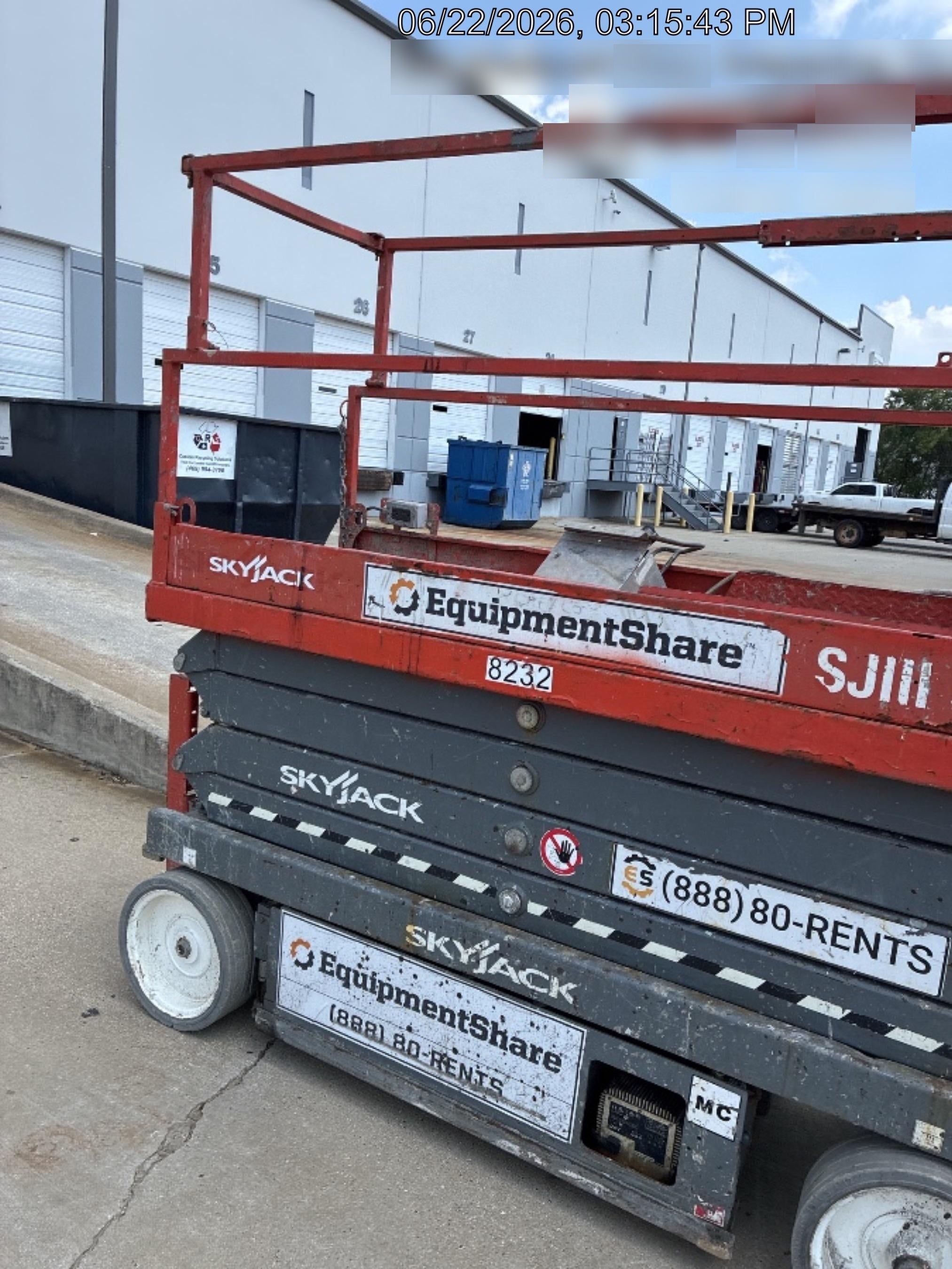 2018 Skyjack SJIII-3226 Skyjack SJIII3226 Scissor Lift w/Trojan Batteries