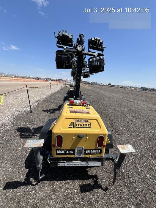 2021 Allmand NLV3GR (4) LED Light Fixture 350W, 23' Vertical Mast, 3kW Prime, Towable, Deep Sea L401, Leveling Jacks, Yanmar T4F 5.8hp