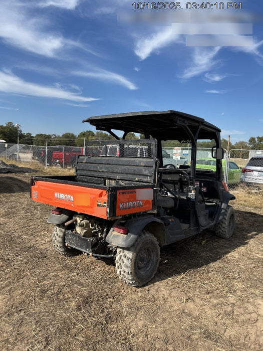 2019 Kubota RTV-X1140W-H 4wd Utility Cart, LED Strobe, Windshield Tempered Glass, Plastic Canopy, Wire Harness Kit, Backup Alarm