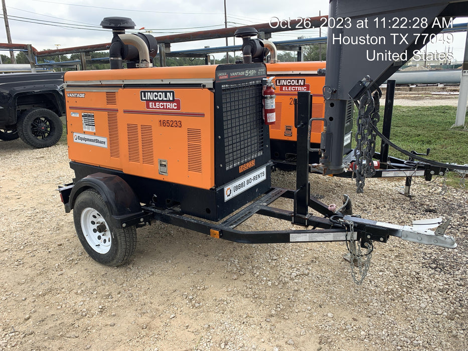 2021 Lincoln Electric Vantage 549X Ready Pak 3, ORANGE (includes trailer, cable rack, fender light kit)