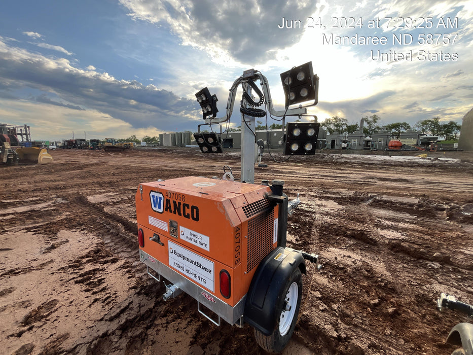 2024 Wanco WLTT-4MM4K Diesel, Deep Sea Controller, Shore Power Plug, Auto Start, (4) 350W LED Floodlights, 4kW Generator, 60 Gal Fuel Tank, 2" Ball, T3