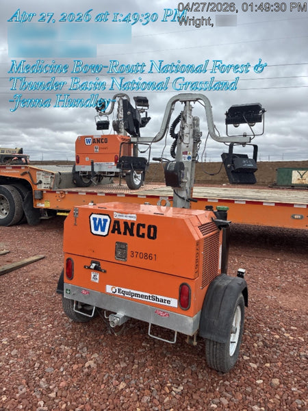 2023 Wanco WLTT-4MM4K Diesel, Deep Sea Controller, Shore Power Plug, Auto Start, (4) 350W LED Floodlights, 4kW Generator, 60 Gal Fuel Tank, 2" Ball, T3