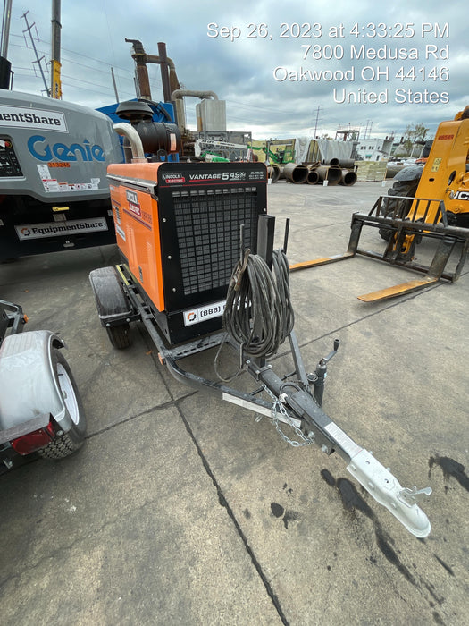 2021 Lincoln Electric Vantage 549X Ready Pak 3, ORANGE (includes trailer, cable rack, fender light kit)