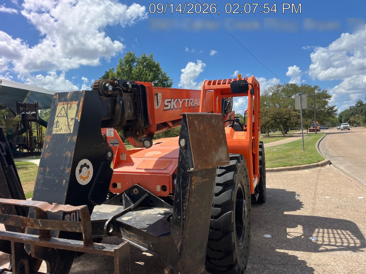 2018 Skytrak 10054 Skytrak 10054 10K Telehandler w/Open ROPS Solid Tires, LED Work Lights, Rotating Beacon, 60" Carriage/60" Forks